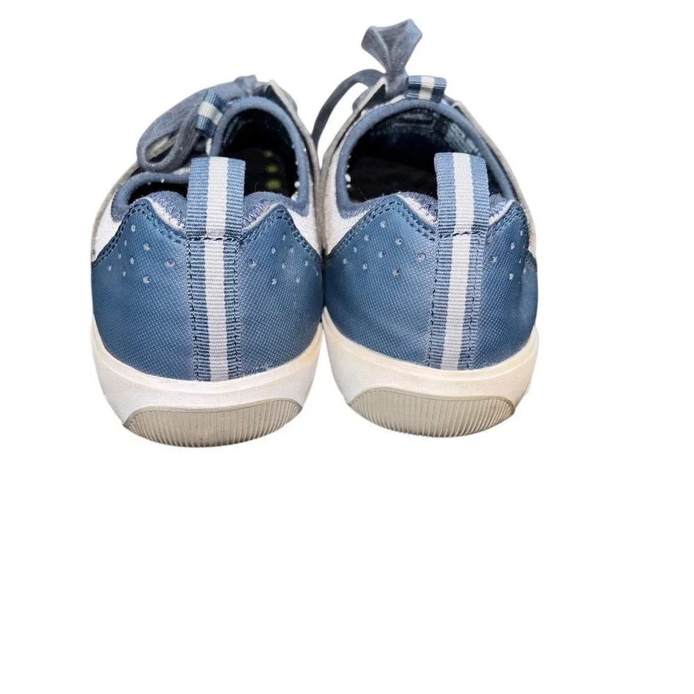 Margaritaville Men's Boat Shoes Gray/Blue Lace-Up Moc Toe Size 8.5 jimmy buffet